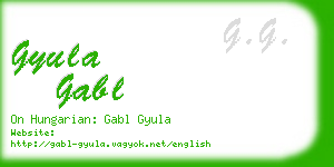 gyula gabl business card